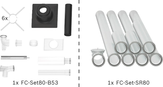 Bosch Abgas-Standardpaket BOPA FC02 Schacht starr, 80, 10m, RLA, 7739617751