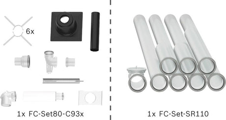 Bosch Abgas-Standardpaket BOPA FC03 Schacht starr, 80/125, 10m, RLU, 7739617752