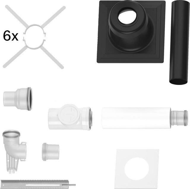 Bosch Abgaszubehör FC-Set80-C93x (hinten Grundbausatz C93x, d:80/125-110mm, 7738112744