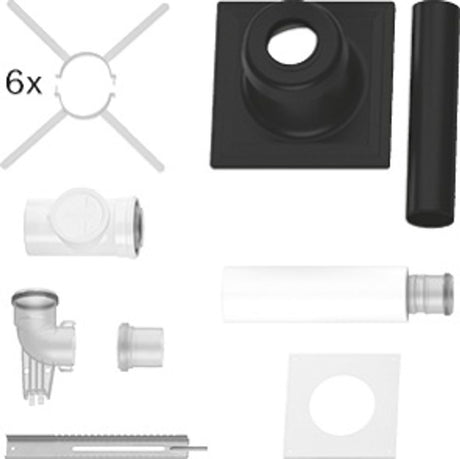 Bosch Abgaszubehör FC-Set80-C93x (hinten Grundbausatz C93x, d:80/125mm, 7738112740