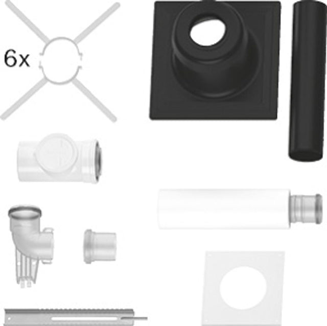 Bosch Abgaszubehör FC-Set80-C93x (hinten Grundbausatz C93x, d:80/125mm, 7738112740