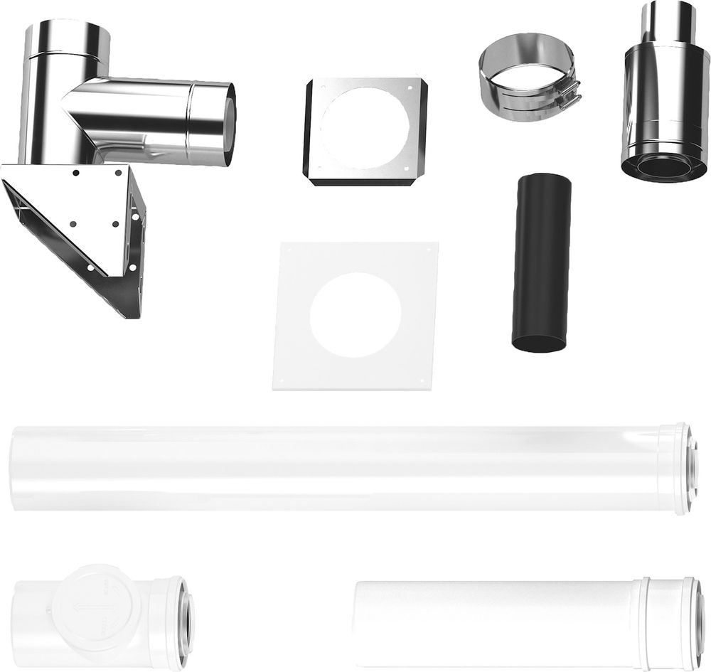 Bosch Abgaszubehör FC-Set80-C53x (hinten Grundbausatz C53x, d:80/125mm, Fassade, 7738112756