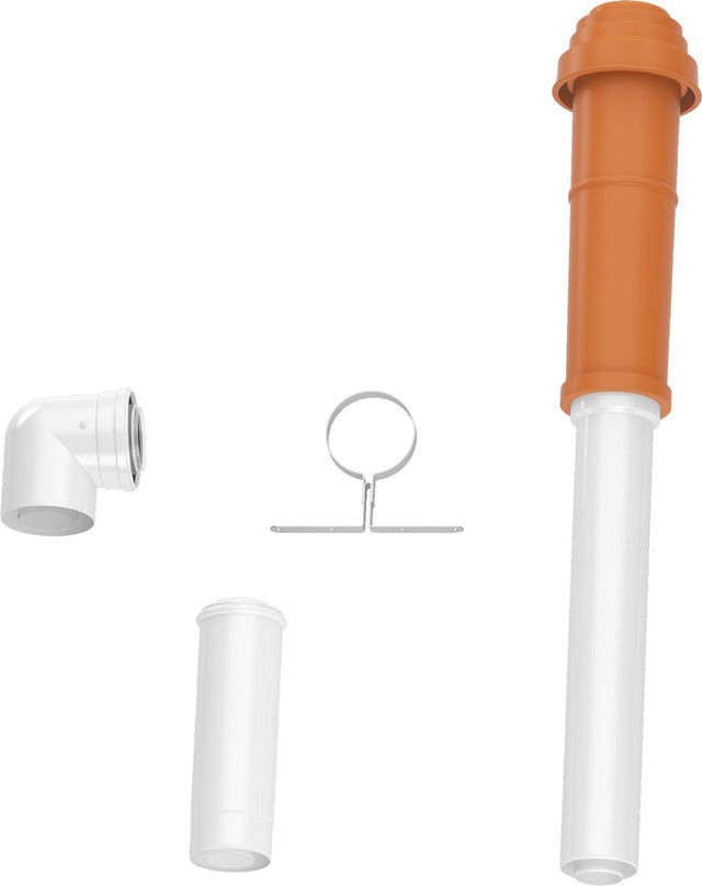Bosch Abgaszubehör FC-Set80-C33x (hinten Grundbausatz C33x, rot, d:80/125mm, 7738112759