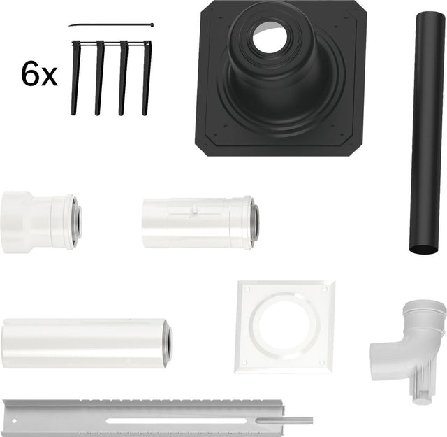 Bosch Abgaszubehör FC-Set60-C93x Grundbausatz C93x, d:60/100mm Kunststoff, 7738112778