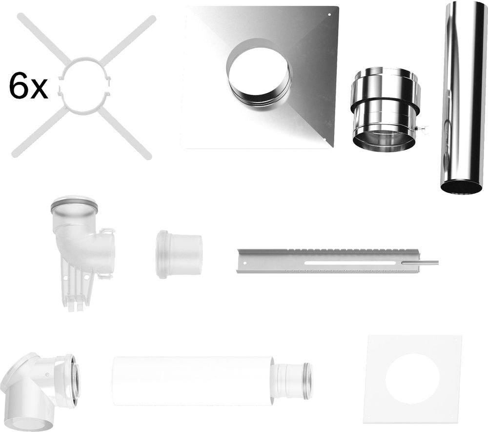 Bosch Abgaszubehör FC-Set80-C93x (oben) Grundbausatz C93x, d:80/125mm, Edelstahl, 7738112545