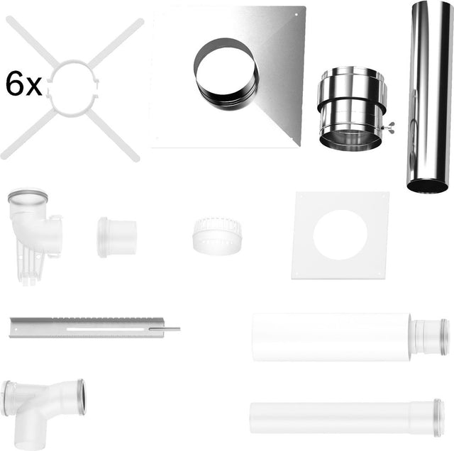 Bosch Abgaszubehör FC-Set80-B53 (oben) Grundbausatz B53, Edelstahl, d:80mm, 7738112559
