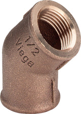 Viega Bogen 45 Grad, Rp 3/8 Rotguss oder Siliziumbronze Modell 3120, 318048