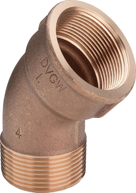 Viega Bogen 45 Grad, R 2, Rp 2 Rotguss oder Siliziumbronze Modell 3121, 650711