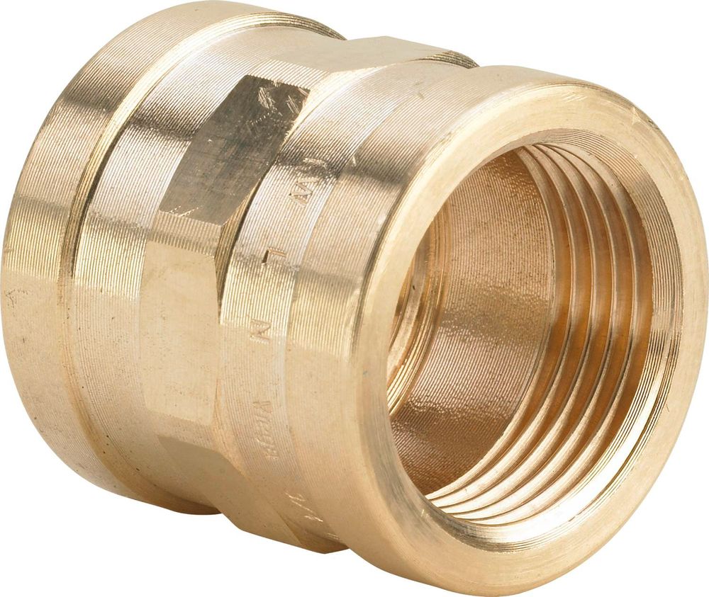 Viega Muffe, Rp 3/4 Rotguss oder Siliziumbronze, verchromt Modell 3270, 447779