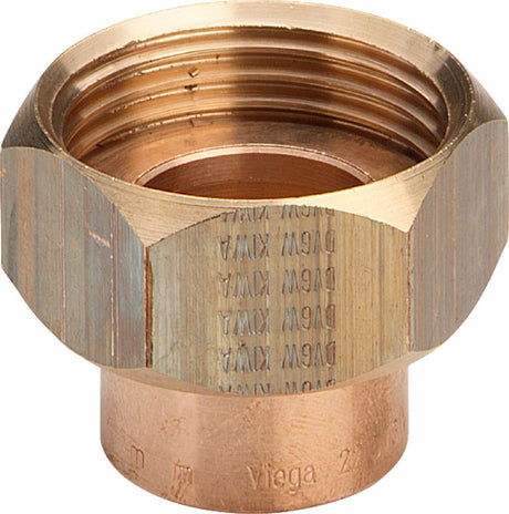 Viega Anschlussverschraubung, d 35mm, G 11/2 Rotguss, Messing Modell 94359, 288365