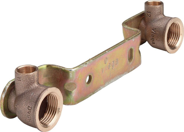 Viega Gemini-Montageeinheit, d 15mm, Rp 1/2, Stichmaß 150 Rotguss, Stahl verzinkt Modell 94476.0, 101091