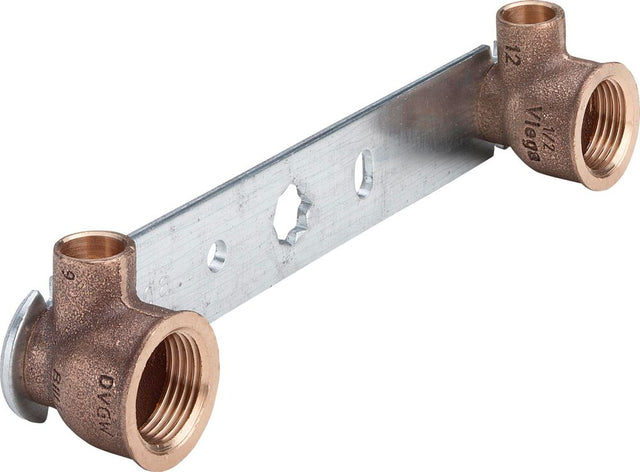 Viega Gemini-Montageeinheit, d 15mm, Rp 1/2, Stichmaß 150 Rotguss, Stahl verzinkt Modell 94476.05, 104986