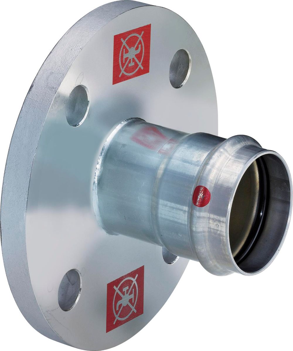 Viega Prestabo-Flanschübergang, DN 32, d 35mm, n 4 Stahl unlegiert, verzinkt Modell 1159, 643546