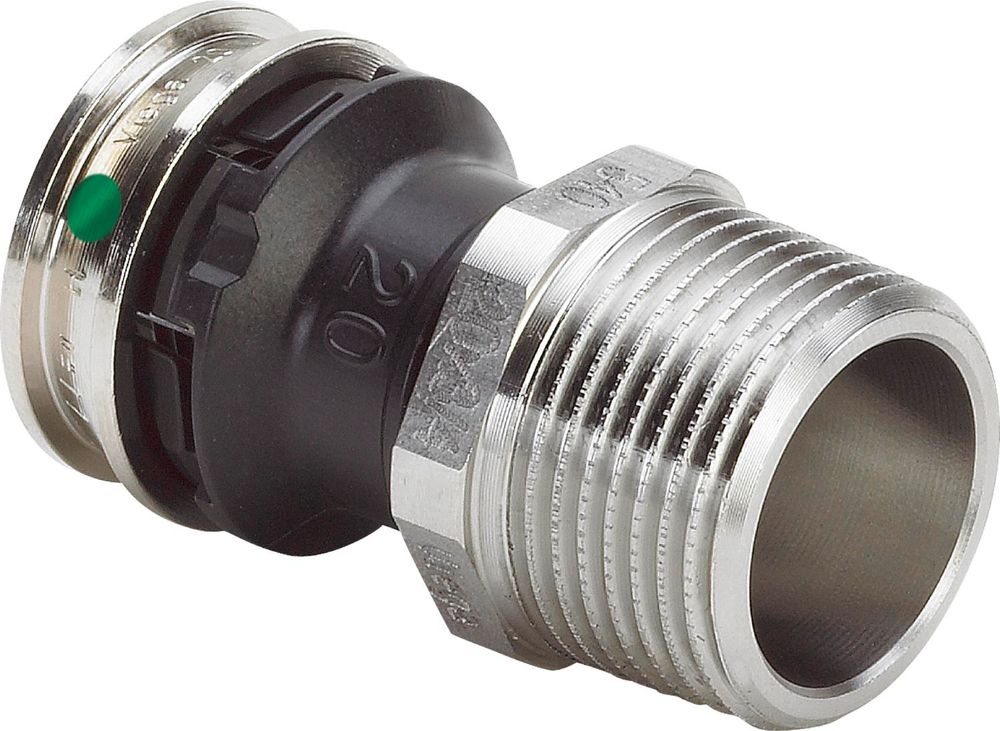 Viega Raxinox-Übergangsstück, d 20mm, R 1/2 Stahl nichtrostend Modell 4411, 724078