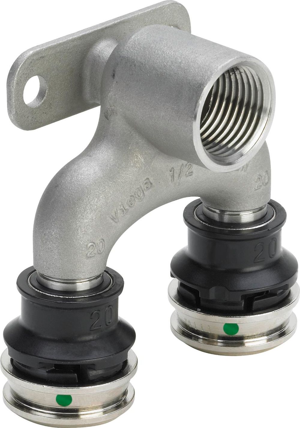 Viega Raxinox-Doppelwandscheibe, d1 20, Rp 1/2, d2 20 Stahl nichtrostend Modell 4425.7, 723286