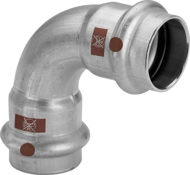 Viega Temponox-Bogen 90 Grad, d 42mm Stahl nichtrostend Modell 1716, 809683