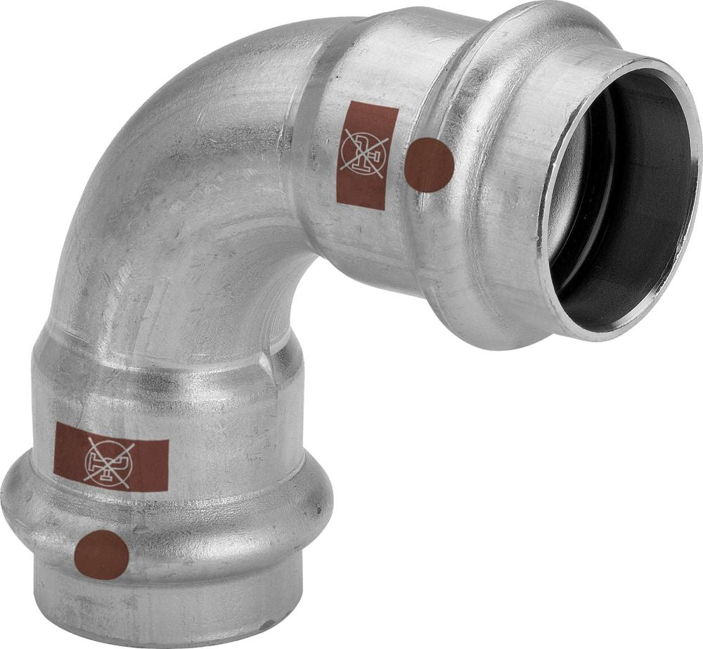 Viega Temponox-Bogen 90 Grad, d 35mm Stahl nichtrostend Modell 1716, 809676