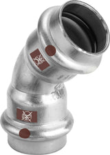 Viega Temponox-Bogen 45 Grad, d 22mm Stahl nichtrostend Modell 1726, 809867