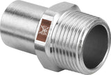 Viega Temponox-Einsteckstück, d 15mm, R 1/2 Stahl nichtrostend Modell 1711.1, 810634