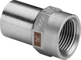 Viega Temponox-Einsteckstück, d 15mm, Rp 1/2 Stahl nichtrostend Modell 1712.1, 812669