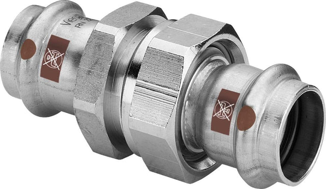 Viega Temponox-Verschraubung, d 28mm Messing vernickelt, Stahl nichtrostend Modell 1760, 812263