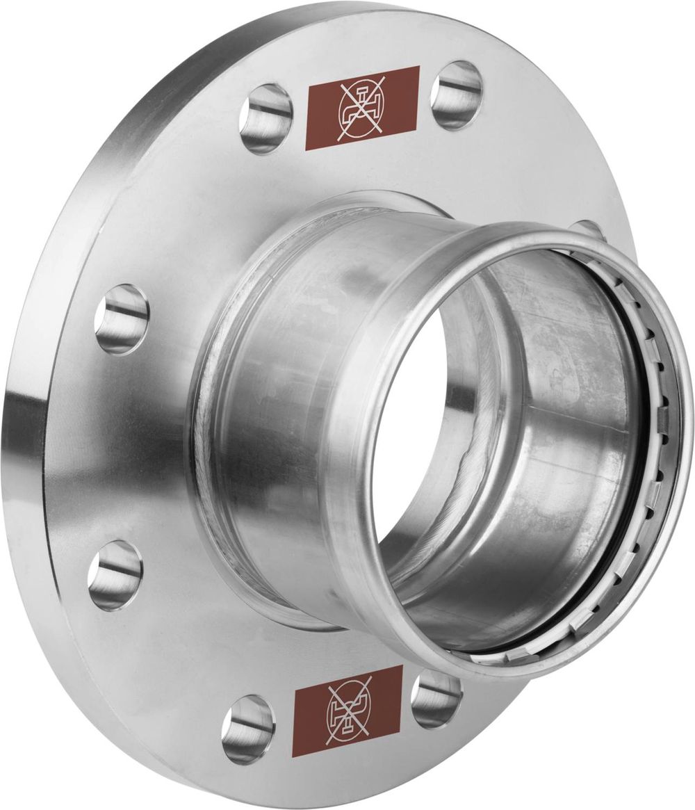 Viega Temponox XL-Flanschübergang, DN 80, d 88,9mm, n 8 Stahl nichtrostend Modell 1759XL, 811181