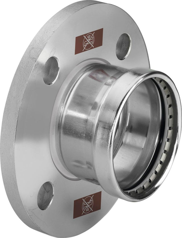 Viega Temponox XL-Flanschübergang, DN 65, d 76,1mm, n 4 Stahl nichtrostend Modell 1759.1XL, 811259