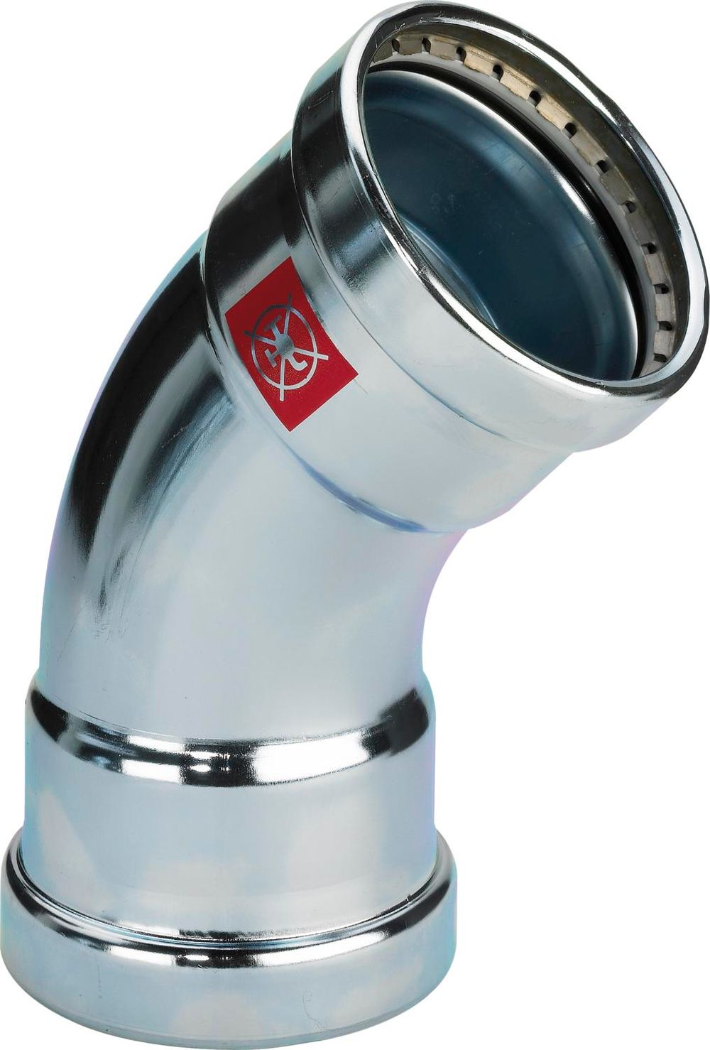 Viega Prestabo XL-Bogen 45 Grad, d 88,9mm Stahl unlegiert, verzinkt Modell 1126XL, 597627