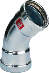 Viega Prestabo XL-Bogen 45 Grad, d 88,9mm Stahl unlegiert, verzinkt Modell 1126XL, 597627