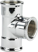 Viega T-Stück, Rp1 3/4, Rp2 3/4, Rp3 3/4 Messing, verchromt Modell 1622, 111762