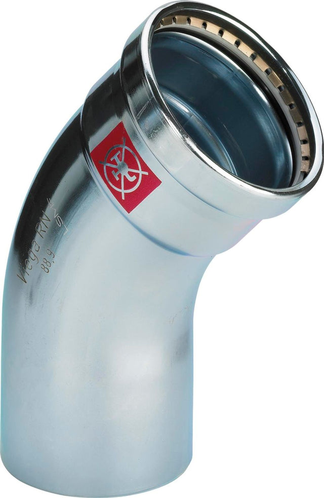Viega Prestabo XL-Bogen 45 Grad, d 64,0mm Stahl unlegiert, verzinkt Modell 1126.1XL, 597689