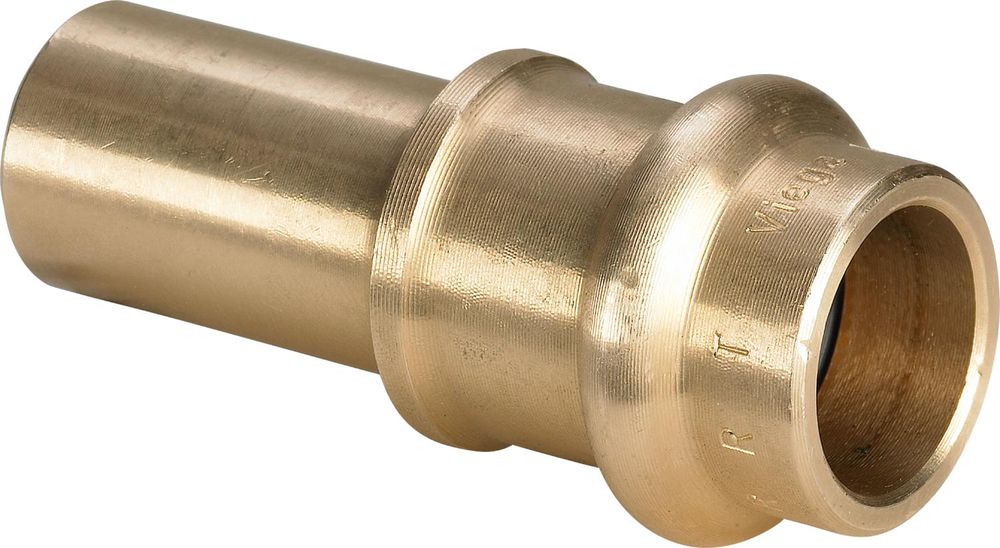 Viega Profipress Sanpress-Reduzierstück, d1 15, d2 14 Rotguss oder Siliziumbronze Modell 2215.1NC, 323707