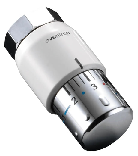 Oventrop Thermostat Uni SH 7-28 Grad C, 0 * 1-5, Flüssig-Fühler, weiß, verchromt 1012065