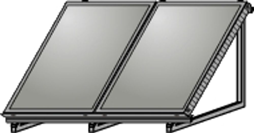 Wolf AluFlex-U Aufstellgerüst Hochformat für 2 Kollektoren F3-1/CFK-1, 2484083