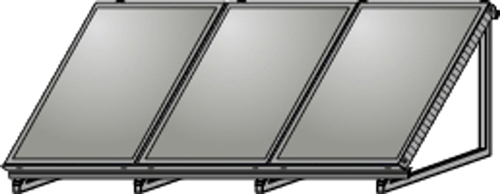 Wolf AluFlex-U Aufstellgerüst Hochformat für 3 Kollektoren F3-1-1/CFK-1, 2484084
