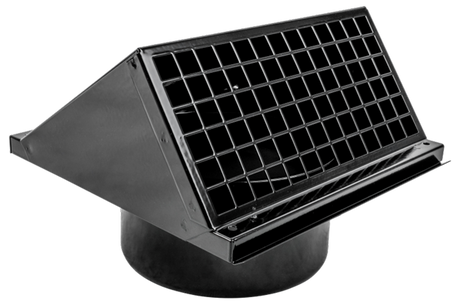 Wolf Wandhaube DN160 Farbe: schwarz, für CWL, 2575807