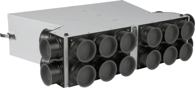 Wolf Luftverteiler DN125 für CWL-F-150 10 Stutzen DN75/63 mit 5 Rohrkappen, 2577417