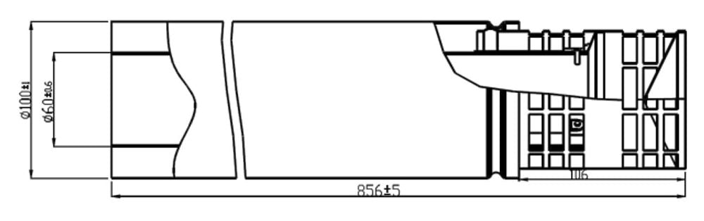 Wolf LAF horizontal DN60/100 für Heizwert, 2651241