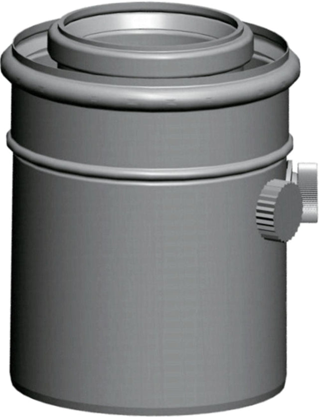 Wolf Anschluss-Adapter DN80/125 m. Meßstutzen, L:150mm, weiß steckbar, 2651488