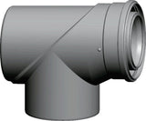 Wolf Revisions-T-Stück DN110/160 konz. 87 Grad, 250 mm, weiß, aus PP, 2651543