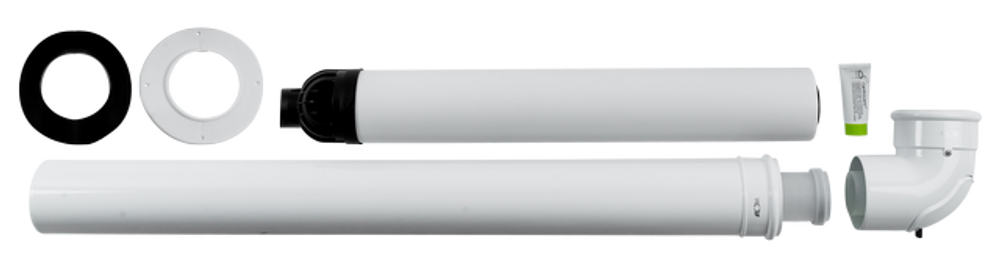 Wolf Anschluss-Set DN60/100 - C13x L:750mm, raumluftunabhängig, aus PP, 2651749