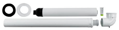 Wolf Anschluss-Set DN60/100 - C13x L:750mm, raumluftunabhängig, aus PP, 2651749