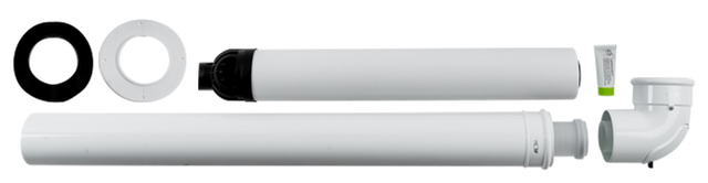 Wolf Anschluss-Set DN60/100 - C13x L:750mm, raumluftunabhängig, aus PP, 2651749