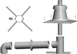 Wolf Anschluss-Set DN80/125 - C33x DN80/125 im Schacht, Abdeckung edst., 2651996