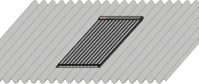 Wolf Basis Aufdachmontageset für 1 Kollektor CRK,Well-/Blechdach, 7701614