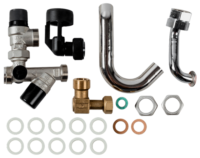 Wolf Anschluss-Set Warmwasser AP ohne Druckminderer 1/2 für CGW-2, 8610476