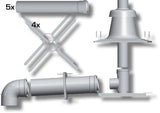 Wolf Paket Abgasleitung DN60/100 Schachteinbau, Abdeckung Kunststoff, 2651752Z05