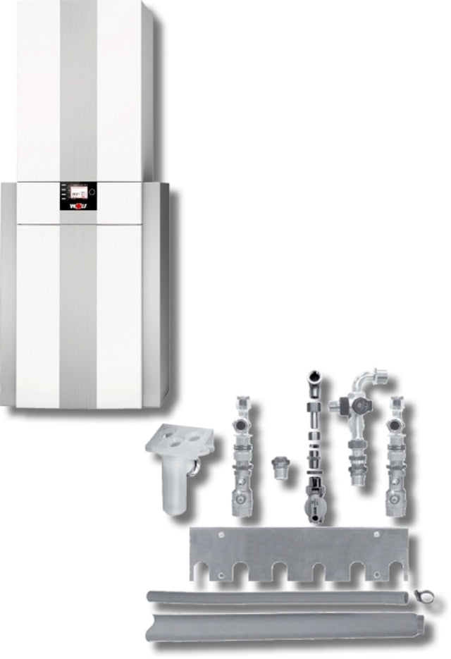 Wolf Paket Brennwertzentr. CGS-2-24/200L Regelung BM-2, Set vormontiert, Aufputz, 8615017F01
