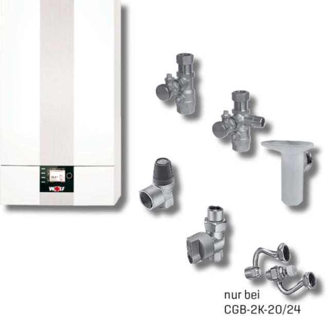 Wolf Paket Brennwerttherme CGB-2-24 BM-2, Aufputz, 8615010F11