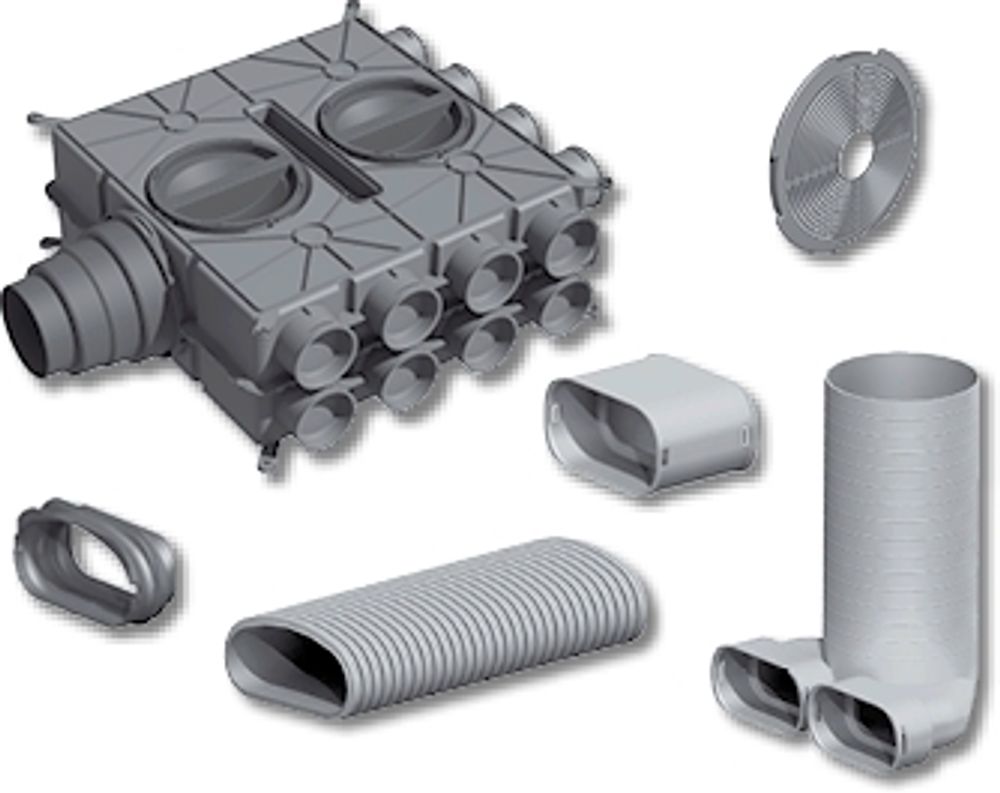 Wolf Zubehörpaket CWL Rohbau 100m 50/100 Flachkanal, antistatisch/-mikrobiell, 2576163Z10
